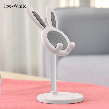 The Cute Rabbit Mobile Phone Stand Desktop Can Lift and Adjust the Desktop Phone Accessories Phone Stand Phone Grip