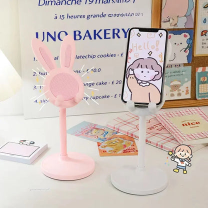 The Cute Rabbit Mobile Phone Stand Desktop Can Lift and Adjust the Desktop Phone Accessories Phone Stand Phone Grip