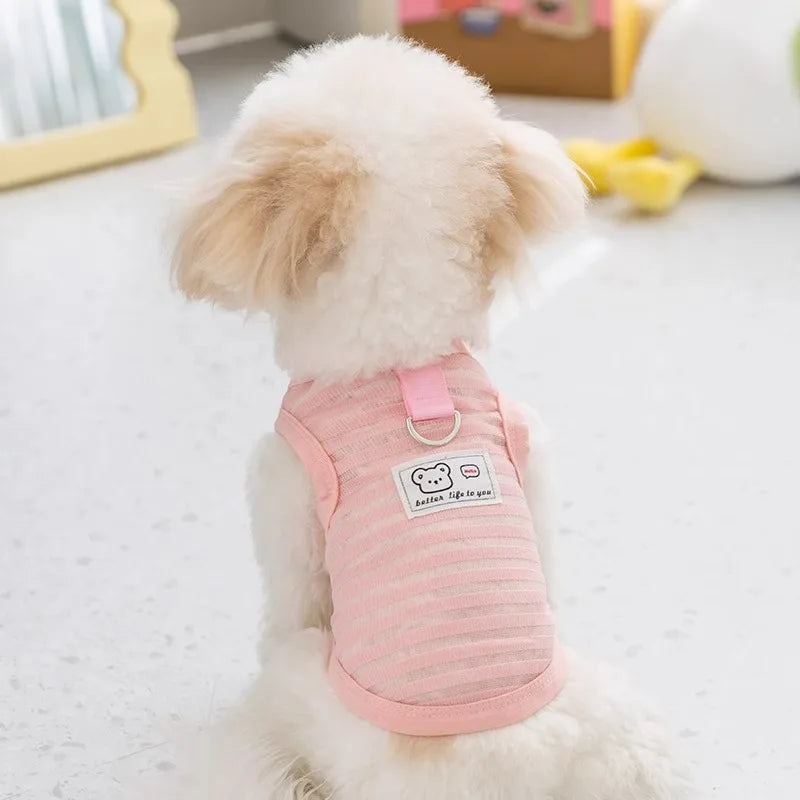 Breathable Mesh Pet Dog Vest Dog Summer Clothes Thin Cooling T Shirt Chihuahua Bichon Costume Cat Clothing Girls Puppy Shirt New