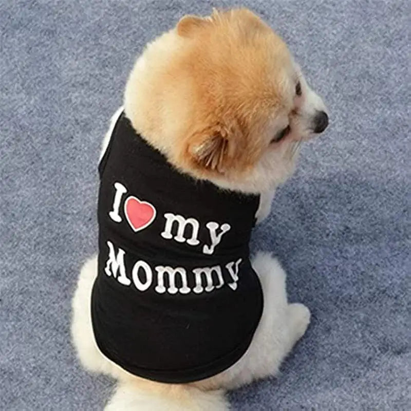 Dog Vest, "I Love My Daddy" Puppy T-Shirt, Summer Sleeveless Vest, Pet Clothing