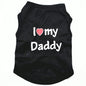 Dog Vest, "I Love My Daddy" Puppy T-Shirt, Summer Sleeveless Vest, Pet Clothing